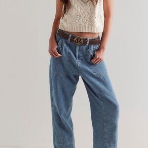 We the Free People Midnight Voyage Dropped Boyfriend Jeans Relaxed Fit